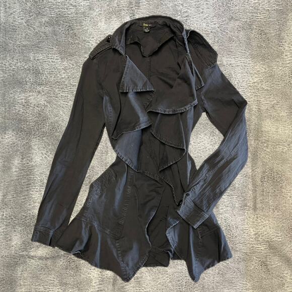 Y2k Double Zero Ruffled Blazer Jacket - Picture 1 of 6